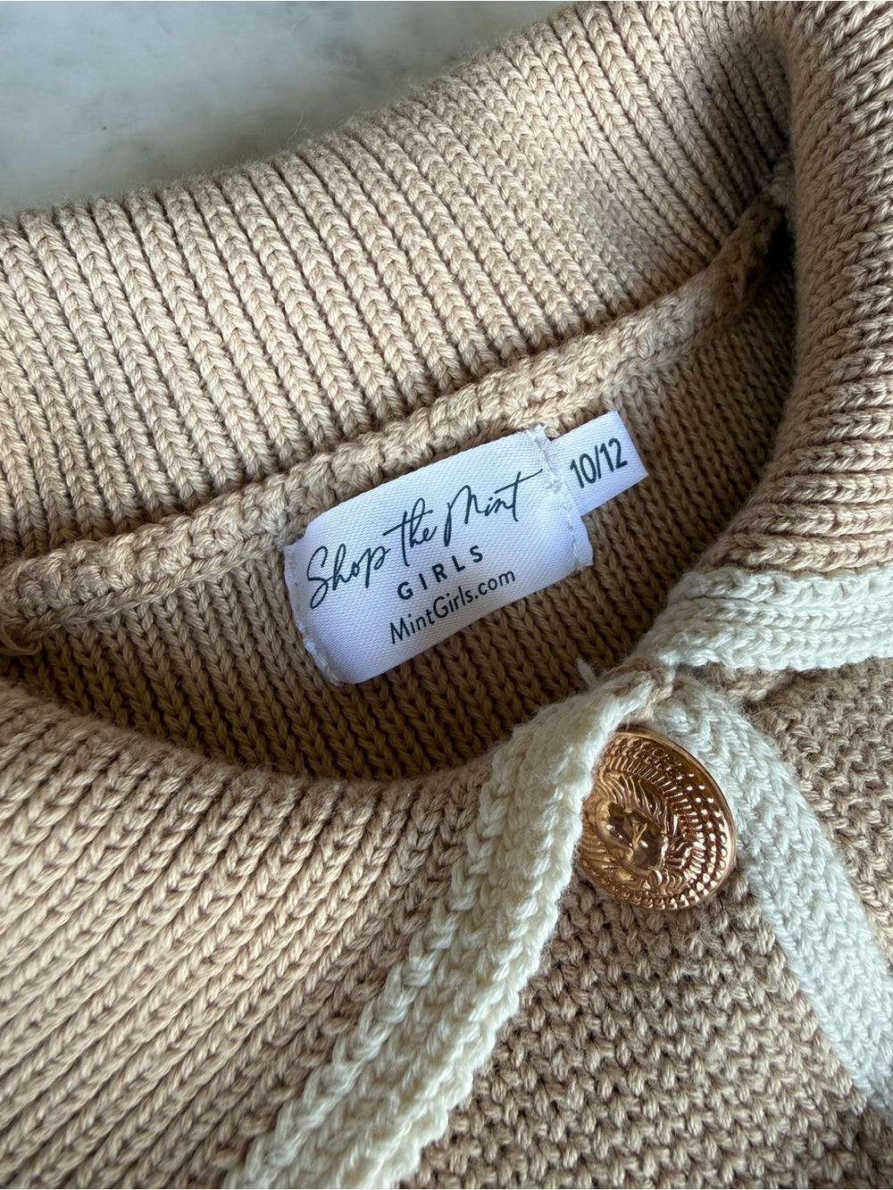 Mint GirlsThe Natalie Khaki Button Down Cardigan - Picture 4 of 5